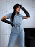 СИНИЙ ДЖИНСОВЫЙ брючный костюм "BLUE WEEKEND" LY107